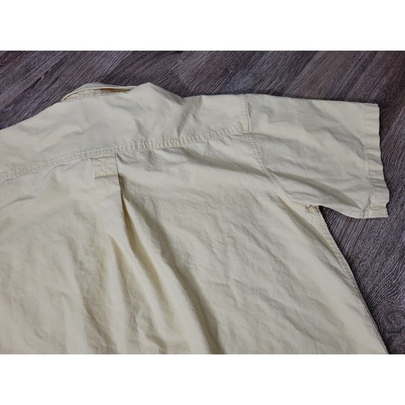 L.L.Bean Men's XL REG Casual Button Shirt Yellow 100% Cotton Chest Pockets SS - Picture 8 of 9